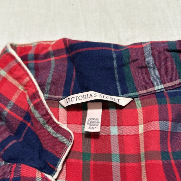 Victoria Secret plaid pajama set button up shirt and pants Small - Picture 3 of 6